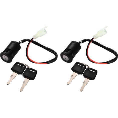2-wire ignition switch for electric scooters, main switch, 2-wire on/off switch, universal electric door lock, key switch for electric vehicles