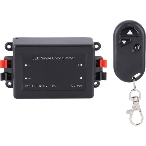 Mini RF wireless remote control for DC 12-24V LEDs, 3-button dimmer for monochrome LED strip lights