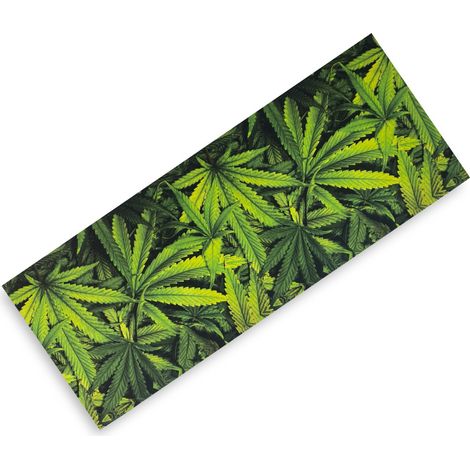 TAPPETO Runner da CUCINA Passatoia Antiscivolo Foglie Verdi Marijuana Made in Italy Cm. 50x260