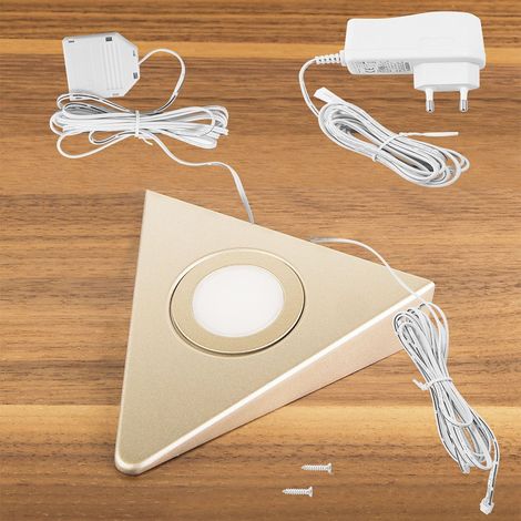 Lot de 4 veilleuses LED, lampes tactiles LED, éclairage adhésif sous meuble (1/4)