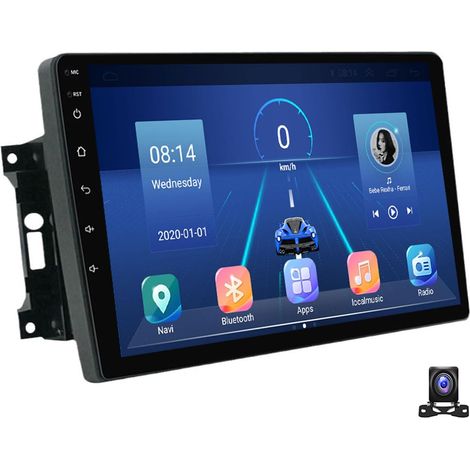 Autoradio touch screen da 9 pollici con navigazione GPS compatibile con Jeep Wrangler 20072018 Autoradio Android compatibile con Carplay Android Auto Radio FM RDS DSP SWC 4G, M90S 1G+32G (1/5)