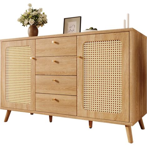 PLACARD avec rangement ajustable Wood Light Oak 140.00 x 40.00 x 86.00 (1/4)