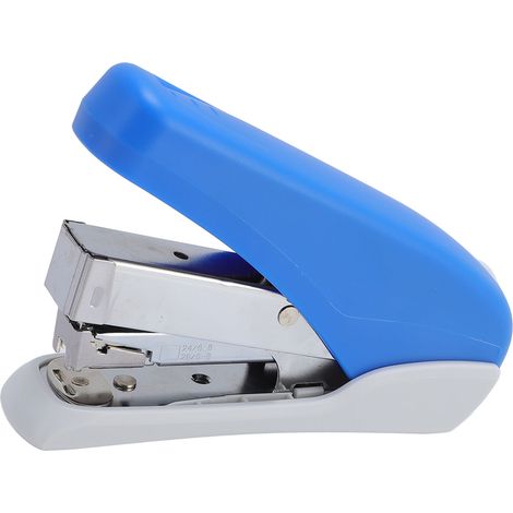 Agrafeuse de bureau bleue, capacité 40 feuilles, modèles 24/6, 26/6, 24/8 et 26/8, pour bureaux, écoles et domicile. (1/5)