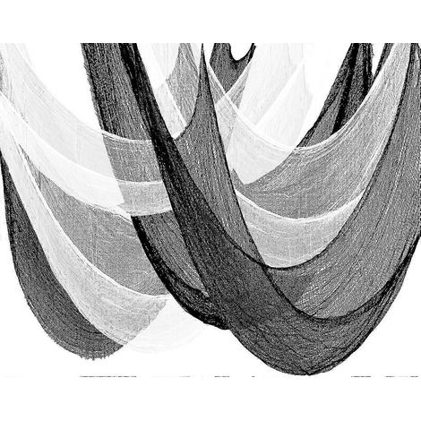 Lot de 6 tissus effrayants pour Halloween - Gaze noire et blanche 30 x 70 pouces, idéale pour décorer maisons hantées et décorations d'Halloween (1/5)
