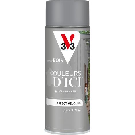 Peinture bois extérieur Couleurs d'Ici® V33 Gris soyeux Velours 400 ml (1/5)