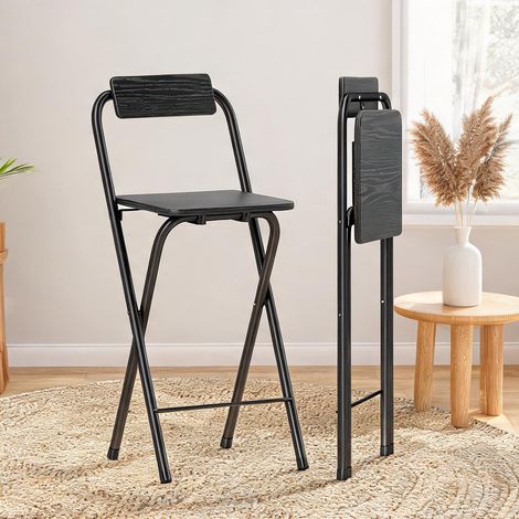 Tabouret de bar pliable en acier 45 x 37 x 87 cm (1/5)