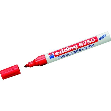 Marcador especial edding rojo aluminio trazo 2 a 4 mm