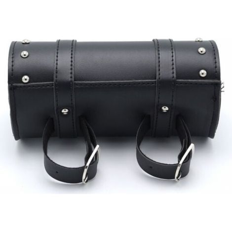 Sacoches Cavalières pour Motos,Sac à Outils en Cuir Moto,Universelle Sacoches Cavalières pour Moto,Cuir Noir Trousse Outils Moto,avec 2 Sangles De Fixation, s'adapte à La Plupart des Motos (1/5)