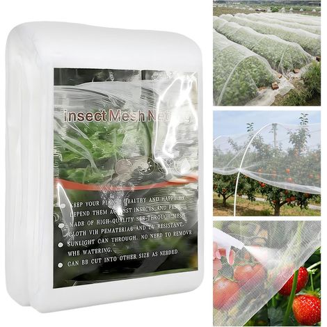 Filet Anti Insecte 3 x 6 m Filet Maille Fine Anti Oiseaux Potager Plantes Légumes Fruits Fleurs Filet Moustiquaire Serre Balcon (1/4)
