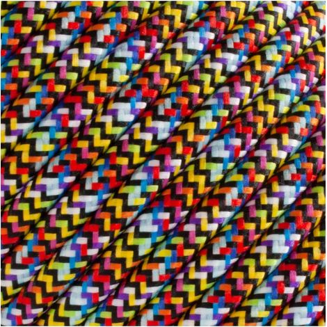 Fil électrique tressé - 2x0.75mm2 - Sur mesure - Multicolore