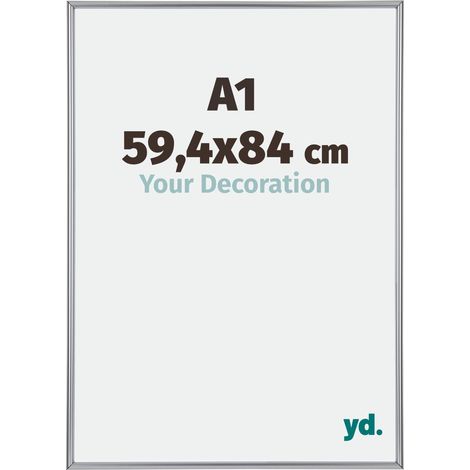 Cadre Puzzle A1 - 59.4x84 cm - Argent Brillant - Plastique - Annecy. (1/5)