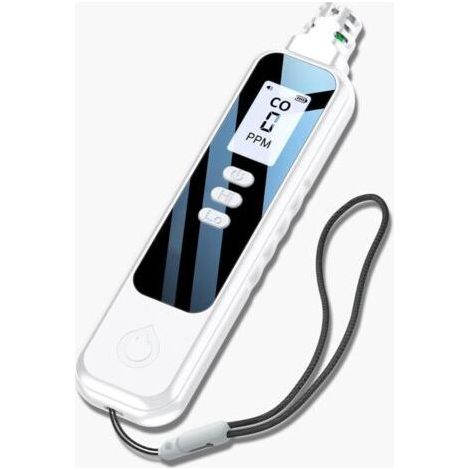Kohlenmonoxid-Detektor, Mini-Kohlenmonoxid-Detektor, Messbereich 0–999 ppm, CO-Detektor mit LCD-Anzeige – Weiß (1/5)