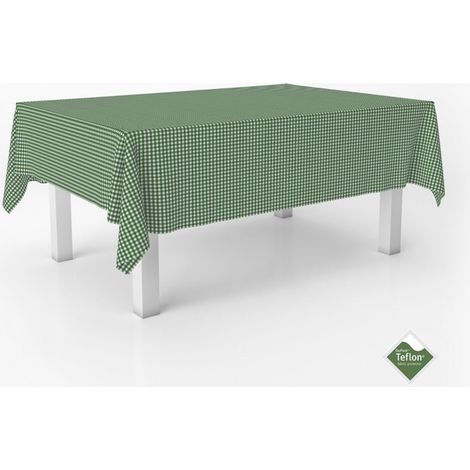 Nappe Vichy Petits Carreaux carrée 140x140 Vert Bouteille (1/5)
