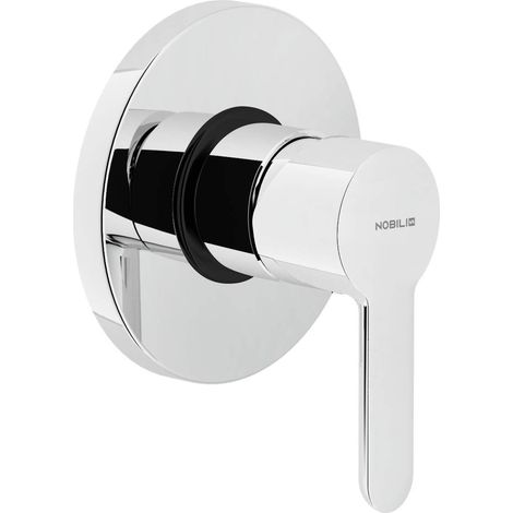 Nobili – Mitigeur de douche encastré 1 voie en laiton chromé – Installation murale – Régulateur dynamique de débit – Monocommande (1/2)
