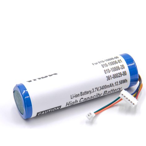 vhbw Akku Ersatz für Garmin 010-10806-00, 010-10806-01, 010-10806-20 für Hundehalsband Hunde-Trainer (3400 mAh, 3,7 V, Li-Ion)
