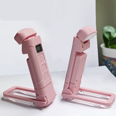 Lampe de lecture rechargeable, lampe de lecture portable, veilleuse à clip facile à fixer, éclairage décoratif à intensité variable (rose) (1/5)