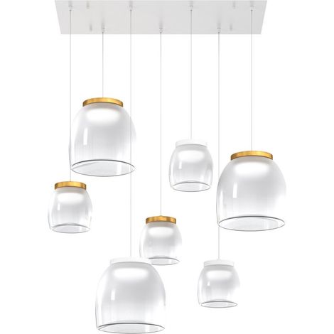 Lampadario moderno top light drum 1192 bi s7 rmix bo led 3000°k dimmerabile lampada soffitto modulo led integrato