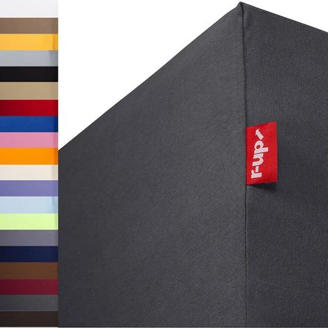 Drap-housse r-up Best 90x200-100x220 jusqu'à 35 cm de hauteur gris anthracite 95% coton / 5% élasthanne 230g/m² (1/5)