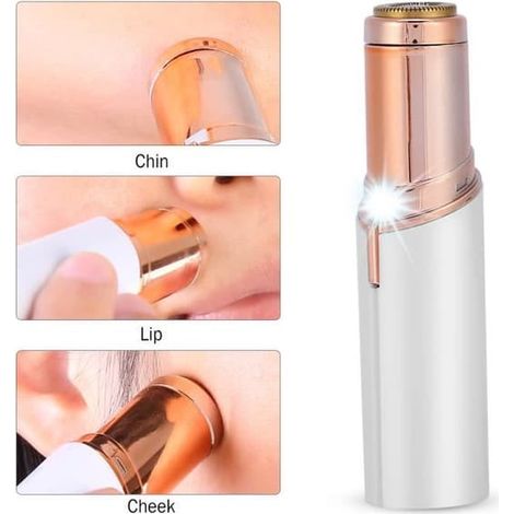 Épilateur visage - ZJCHAO - Rouge à lèvres - Hypoallergénique - Compact - Lumière intégrée (1/4)