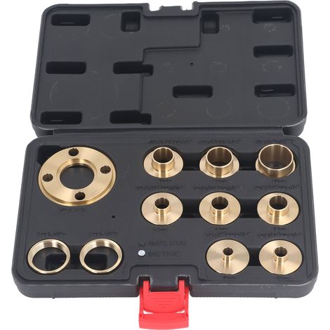 Jeu de guides de gabarit de routeur en laiton, pièces de douilles, accessoires pour Machine de découpage du bois, plaque rabattable 11 pièces