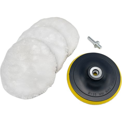 Set mit 3 Polierpads (150 mm) – 1 Polierscheibe – Kompatibel mit Rotationspoliermaschinen – Perfektes, streifenfreies Finish