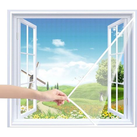 Moskitonetze für große Fenster, Insektenschutz und Mückenschutz, 50 x 120 cm, Weiß (1/5)