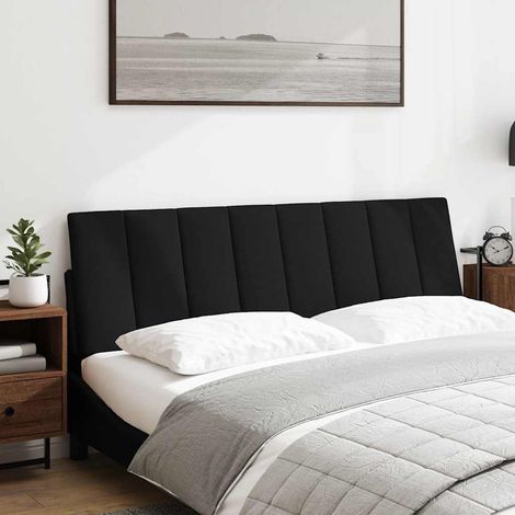 Coussin de tête de lit Hanko noir 160 cm tissu