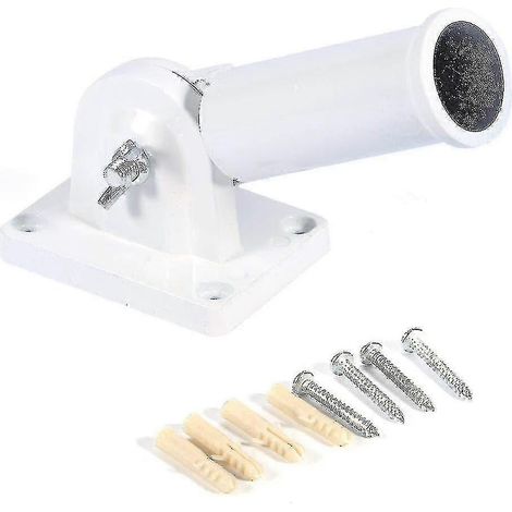 Support de mât de drapeau en métal blanc, fixation murale, support réglable A (1/3)