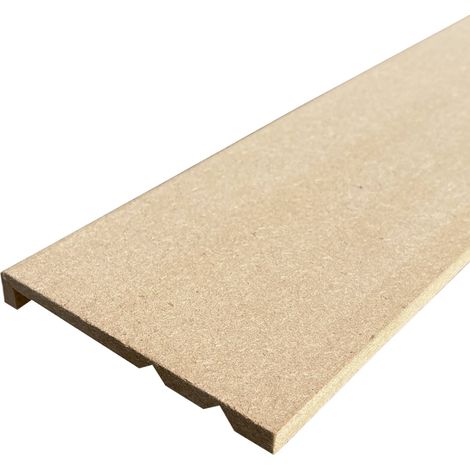 Lot de 6 Surplinthes MDF, L.2.44 m x H.13.1 cm, Ep.22 mm