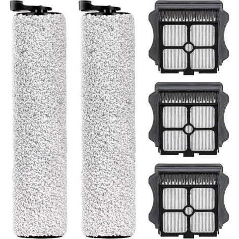 Rouleau brosse et filtre - Tineco - iFloor 3 / Floor One S3 - 2 rouleaux - 3 filtres - brosse de nettoyage (1/5)