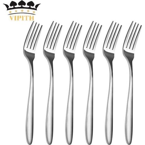 Set mit 12 Edelstahl-Tischgabeln – Silber (1/4)
