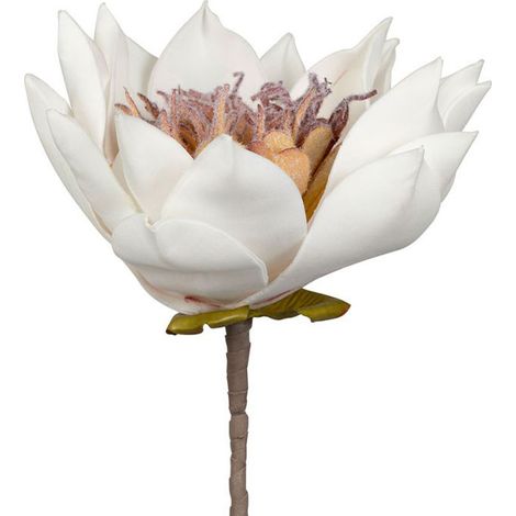Fleur Artificielle Altia en Polyester Blanc et Ocre Haute Tige 84cm (1/3)