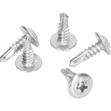 Vis à bois acier inox 410 tête fraisée large pour mécanique 4.8x16mm 100 pièces (1/5)