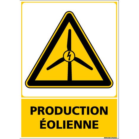 PANNEAU PRODUCTION EOLIENNE (C1429-PV) - Adhésif - 75 x 105 mm