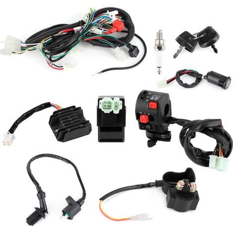 Komplettes Zubehör-Elektrostarter-Motorkabelbaum-Set, geeignet für GY6 125cc 150cc Quad Bike ATV elektrische Kabelbäume (1/5)