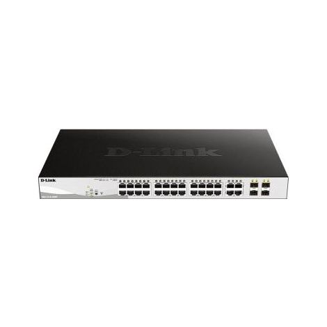 D-Link DGS-1210-28MP/E commutateur réseau Géré L2 Gigabit Ethernet (10/100/1000) Connexion Ethernet, supportant l'alimentation via ce port (PoE) 1U Noir, Gris (1/2)