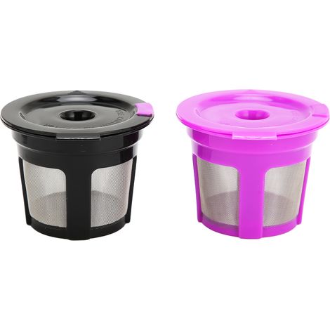 2 Stück wiederverwendbare, nachfüllbare Kaffeekapseln aus Kunststoff mit Filter für Zuhause, Küche und Geschäft (1/5)