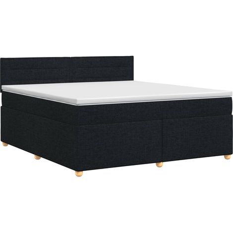 Maison Exclusive - Boxspringbett mit Matratze Schwarz 180 x 200 c (1/5)
