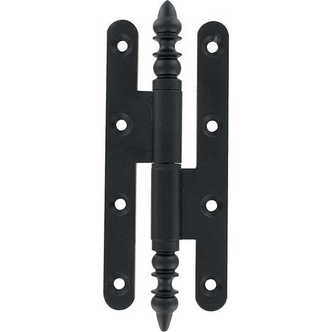 Paumelle à vase rustique N°3 - pour menuiserie bois acier patiné 140 x 55 mm droite - BROS (1/4)