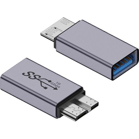Adaptateur USB 3.0 Type C Mâle vers Micro B Femelle pour Disque Dur et Téléphone (1/4)