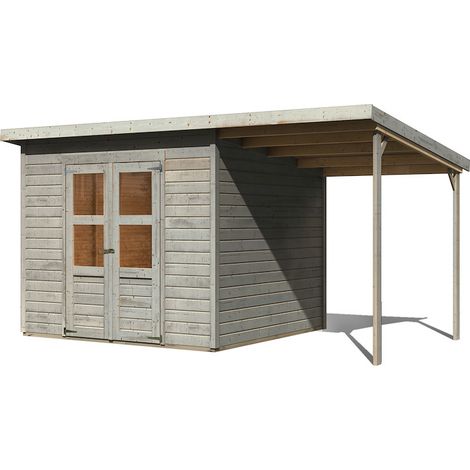 GH Merseburg 6 242x244x219cm mit Anbaudach vorvergraut