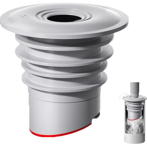Joint d'étanchéité pour tuyau d'évacuation de machine à laver, couvercle de siphon de sol en silicone anti-odeurs, bouchon d'étanchéité pour tuyaux d'évacuation de 45 à 50 mm - Taille M (1/5)