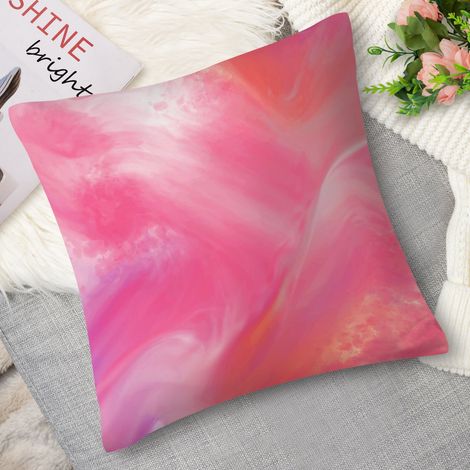 Housse de coussin,Coussin décoratif effet marbre rose, élégant (1/5)