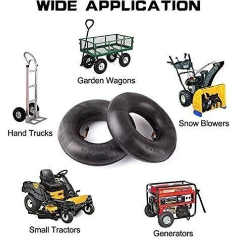 Satz mit 2 Innenschläuchen 410/350-6 Micro Tiller 4.10/3.50-6 Pneumatischer Winkel für Gartengeräte wie Wagen, Transportwagen, Gartenwagen und Rasenmäher (1/3)