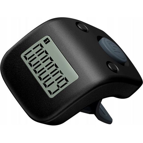 Geräuschloser digitaler Fingerabdruckzähler aus Silikon, schwarz.