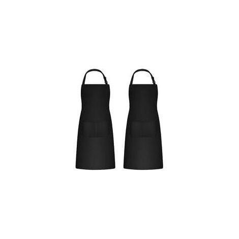 2 Pièces Tabliers de Cuisine pour Homme Femme, Tablier de Ménage Tabliers Porte-Outils avec 2 Poches pour Barbecue, Tablier Jardinier Adultes Ajustable pour Jardinage (1/5)