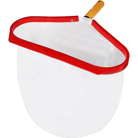 Épuisette de Piscine Filet Profond Maille Fine Cadre en Aluminium Rouge Skimmer Net Robuste Écumoire de Piscine pour Feuilles Débris (1/5)
