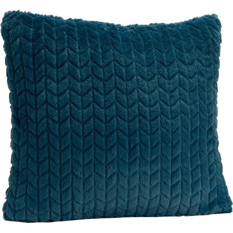 Amadeus - Coussin bleu nuit chevron 40x40 cm (1/3)