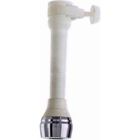 Rompigetto con cannuccia bianca aeratore cromato 15cm c/fascetta a vite