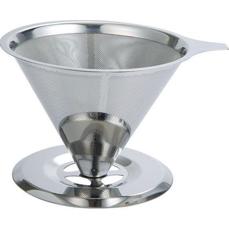 Filtro de café – fabricado en acero inoxidable – lavable y reutilizable – diseño de malla – alta calidad (1/5)